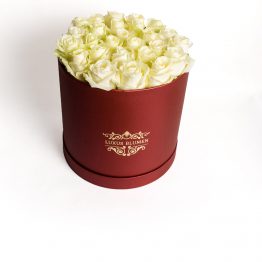 Blumenbox-XL- 19-21 weiße Rosen
